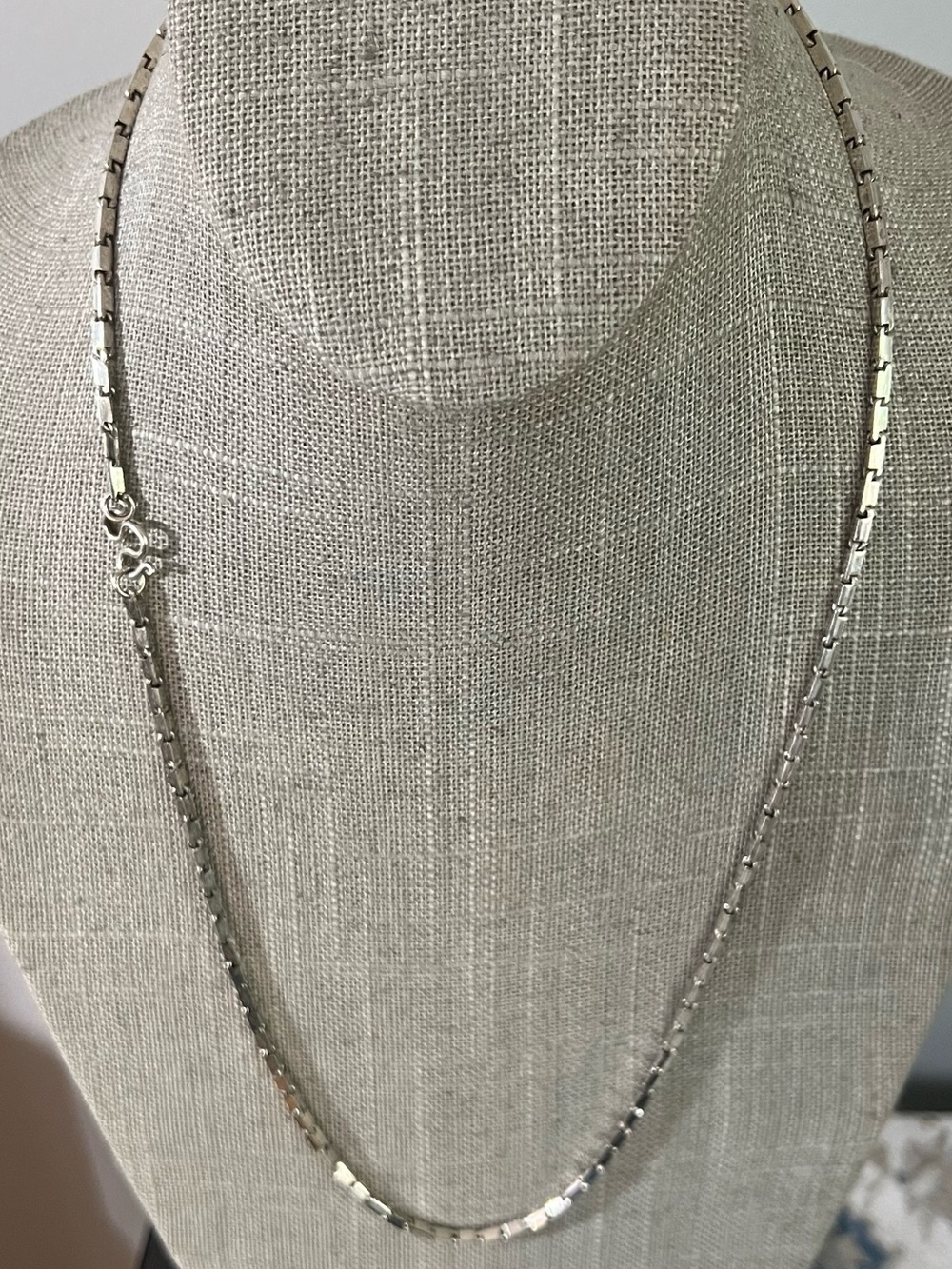 SS/925 Vintage Artisan Chain W Snake Clasp • 30”• 17.59 GR• 2.4mm wide